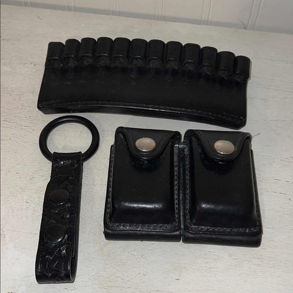 Lot Don Hume leather Police belt accessories pouch holder